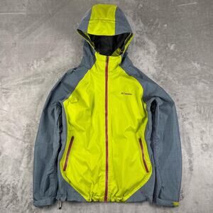 Columbia Thermal Comfort Omni Heat Neon/Grey Waterproof Shell Jacket Size Large